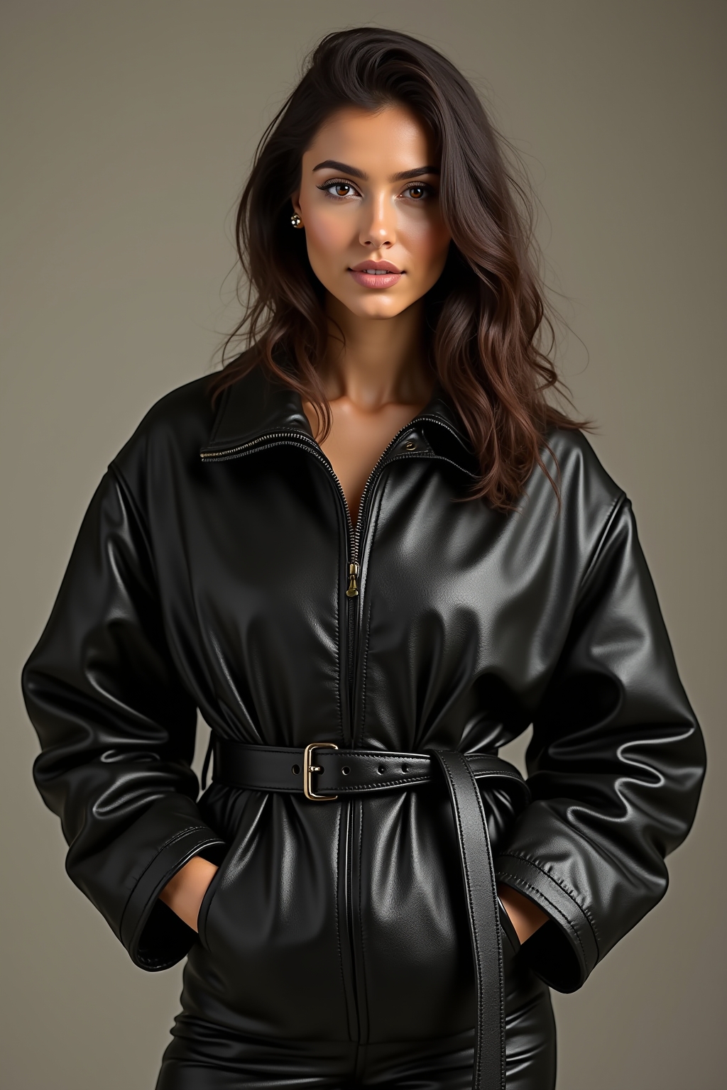 Lederjacke Gürtel Styling im Überblick