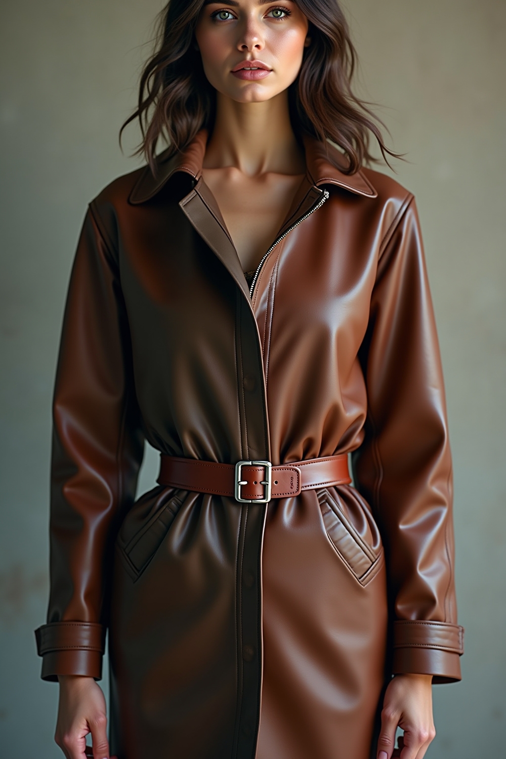 Lederjacke Gürtel Styling – Symbolbild