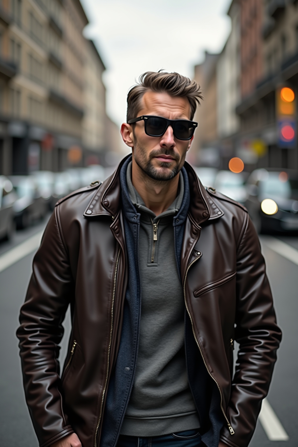 Lederjacke Herren Streetstyle