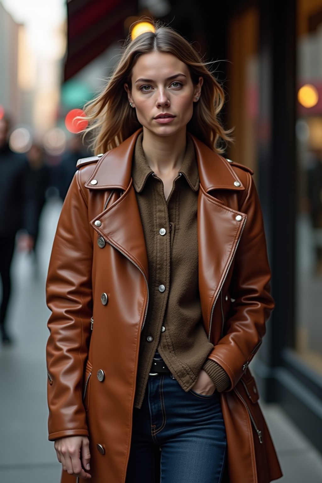 Lederjacke Layering Herbst – Symbolbild