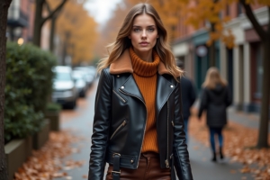 8 Lederjacke Layering Herbst Tipps für coole Looks