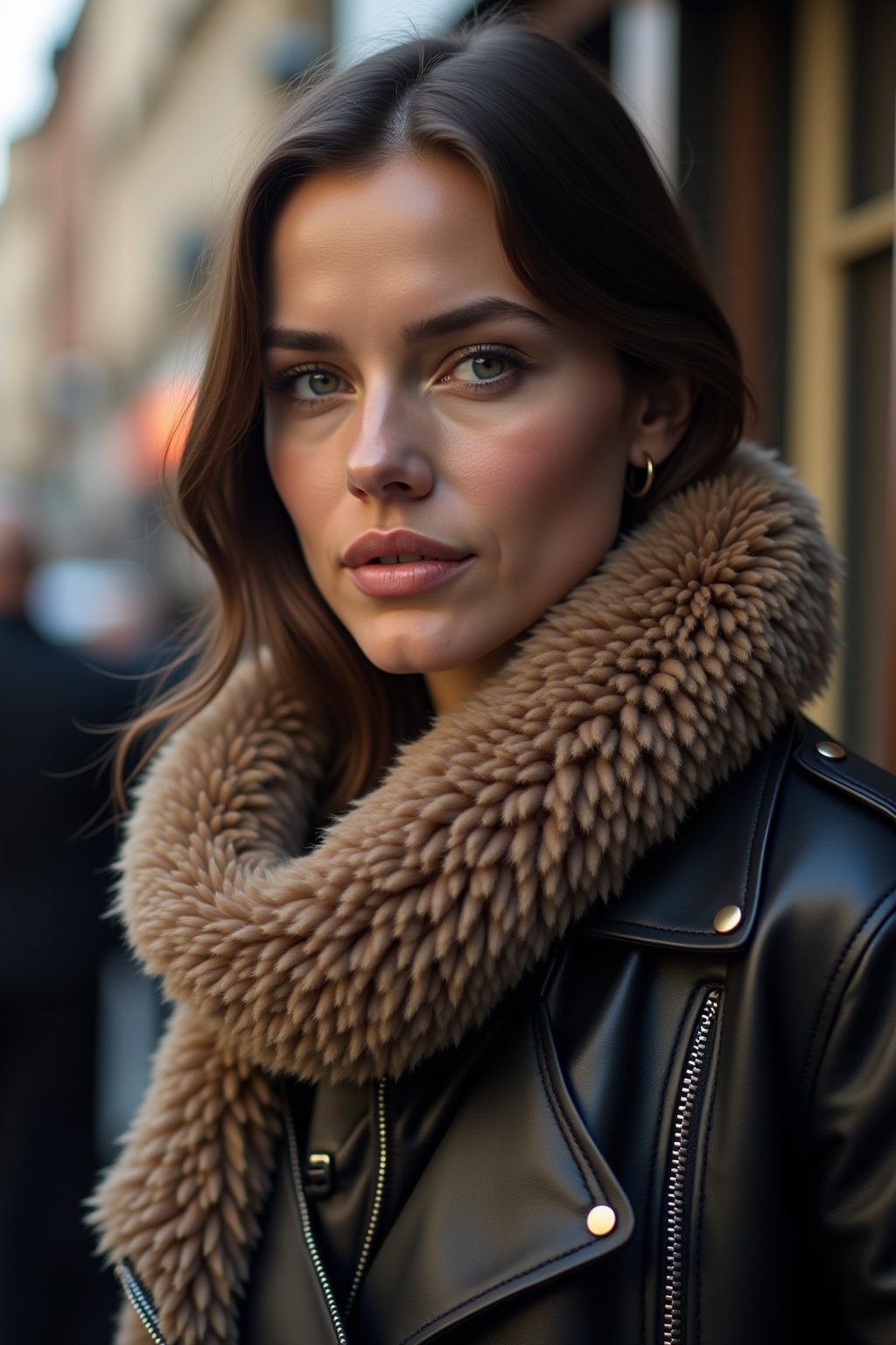 Lederjacke Layering Winter