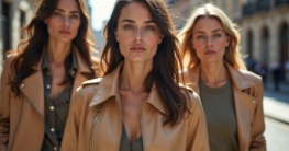 Lederjacke beige Damen Outfit-Titel