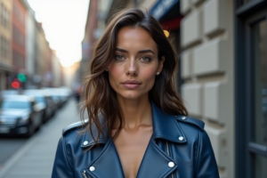 8 Wege, um eine blaue Lederjacke für Damen zu kombinieren