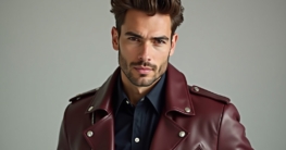 Lederjacke bordeaux kombinieren Herren-Titel