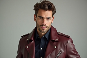 8 Tipps: Lederjacke bordeaux kombinieren für Herren