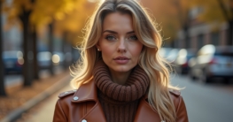 Lederjacke braun Damen Outfit-Titel