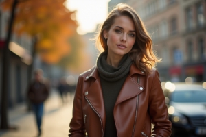 8 Lederjacke braun kombinieren Damen Styling-Tipps