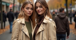 Lederjacke creme Damen Outfit-Titel