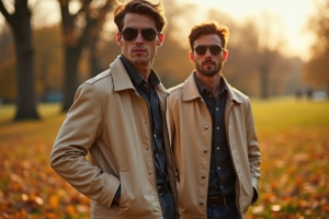 8 Lederjacke creme Herren Outfit Ideen für den Herbst