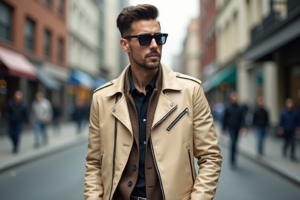 8 Lederjacke creme kombinieren Herren Outfit-Tipps